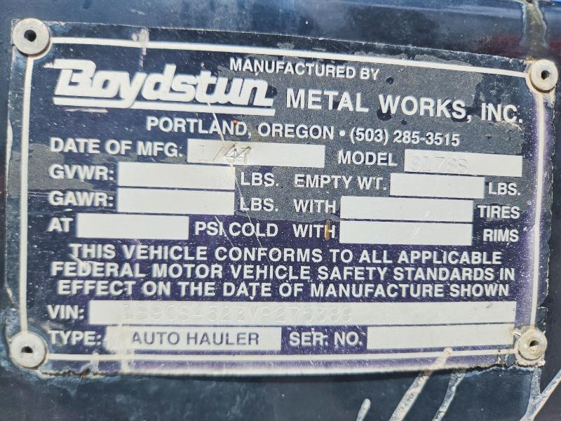 1997 BOYDSTUN 9178S CAR CARRIER — Фото 8 из 8