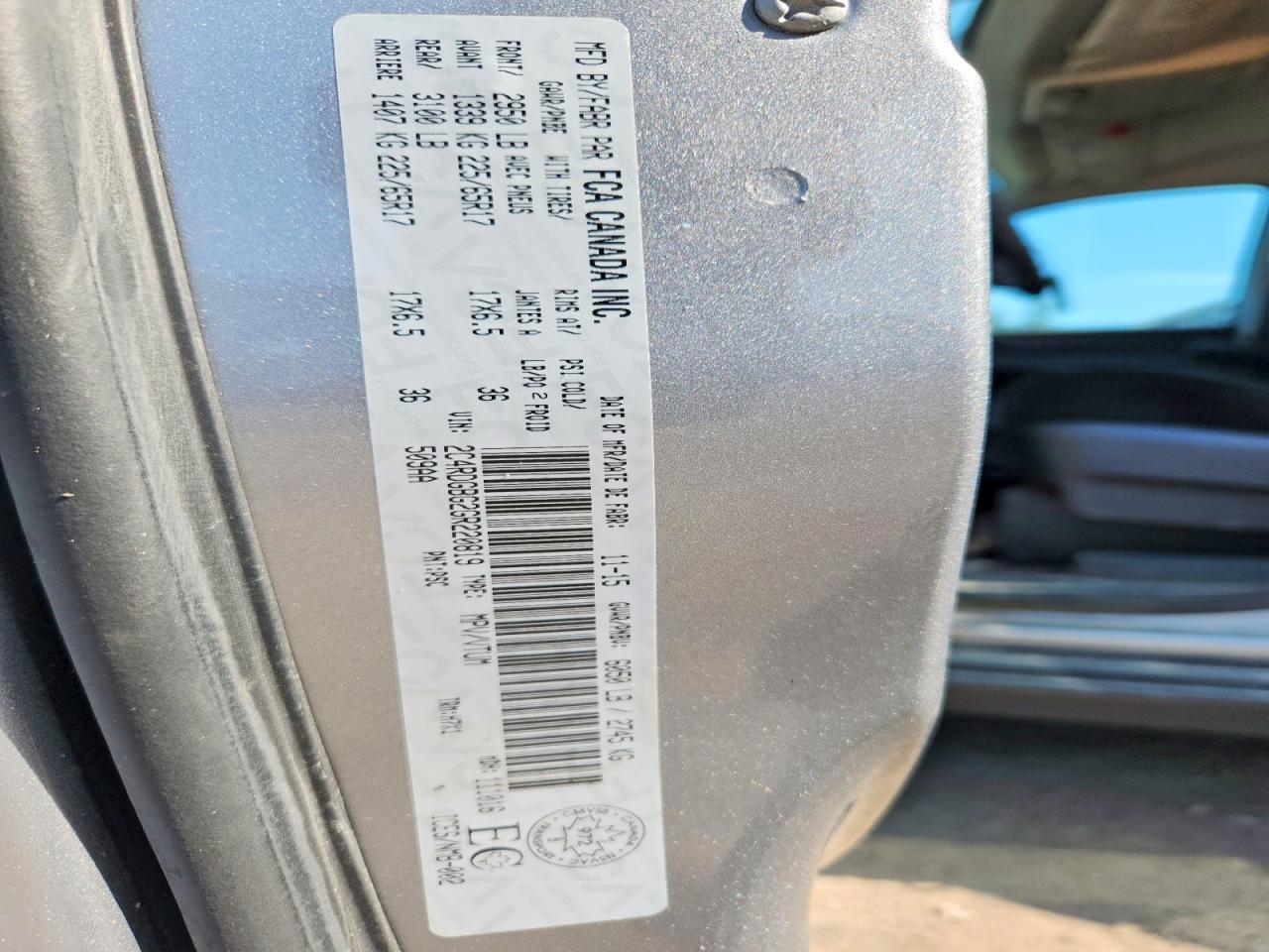 2016 DODGE GRAND CARAVAN SE — Фото 14 из 14