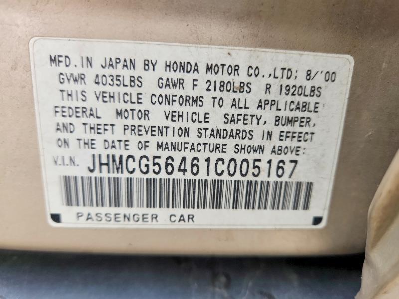 2001 HONDA ACCORD LX — Фото 12 из 12