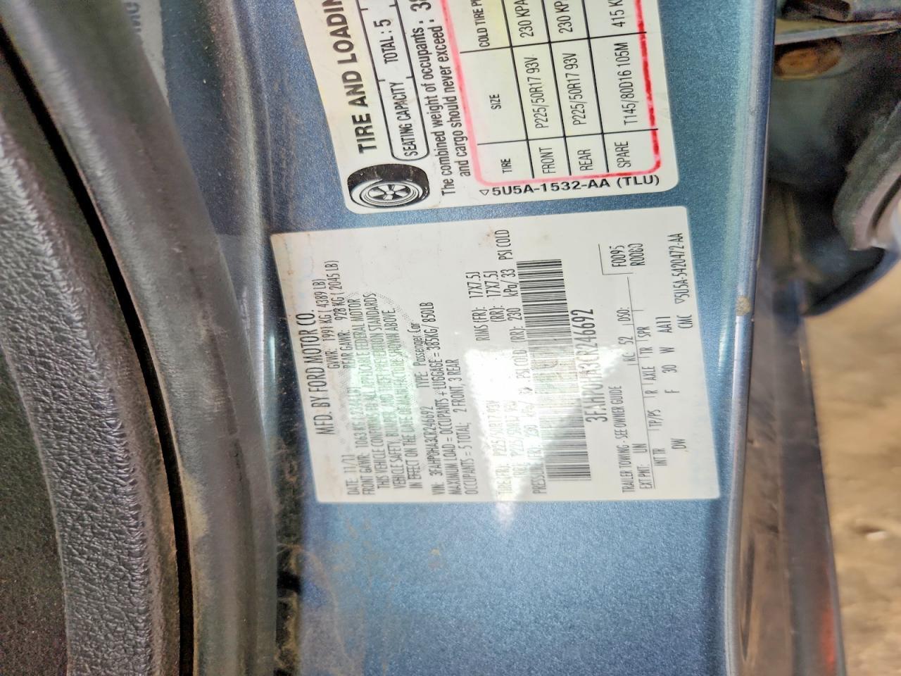 3FAHP0HA3CR246692 2012 FORD FUSION photo no. 12
