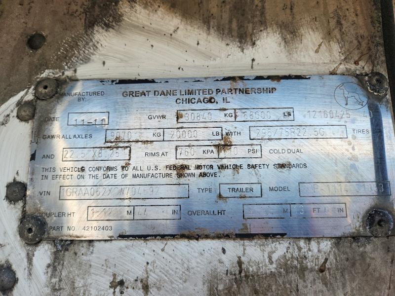 1GRAA062XCW704692 2012 GDAN REEFER photo no. 10