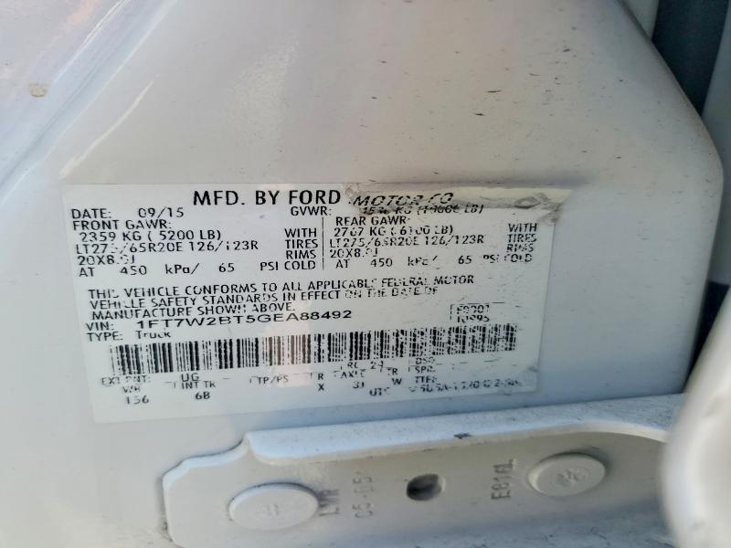 2016 FORD F250 SUPER DUTY — Фото 12 из 13