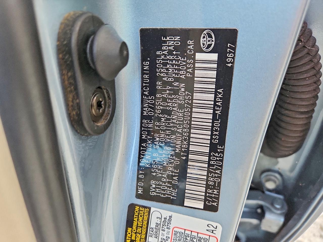 2005 TOYOTA AVALON LIMITED — Фото 12 из 12