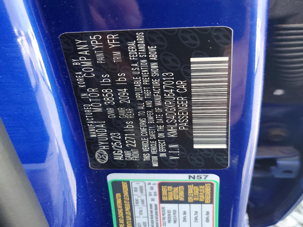 KMHLS4DGXRU647013 2024 HYUNDAI ELANTRA photo no. 12