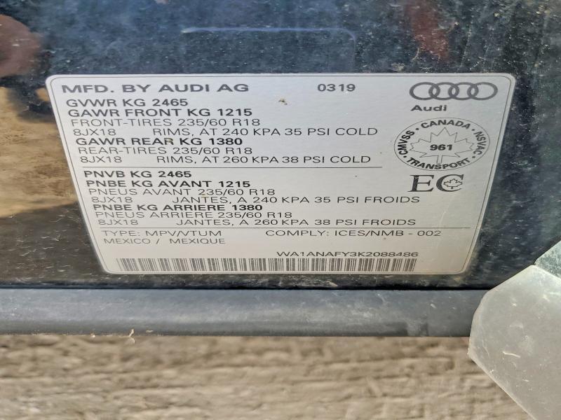 2019 AUDI Q5 PREMIUM — Фото 13 из 13