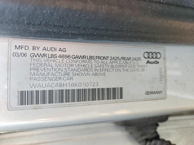 2006 AUDI A4 1.8 CABRIOLET — Фото 12 из 12