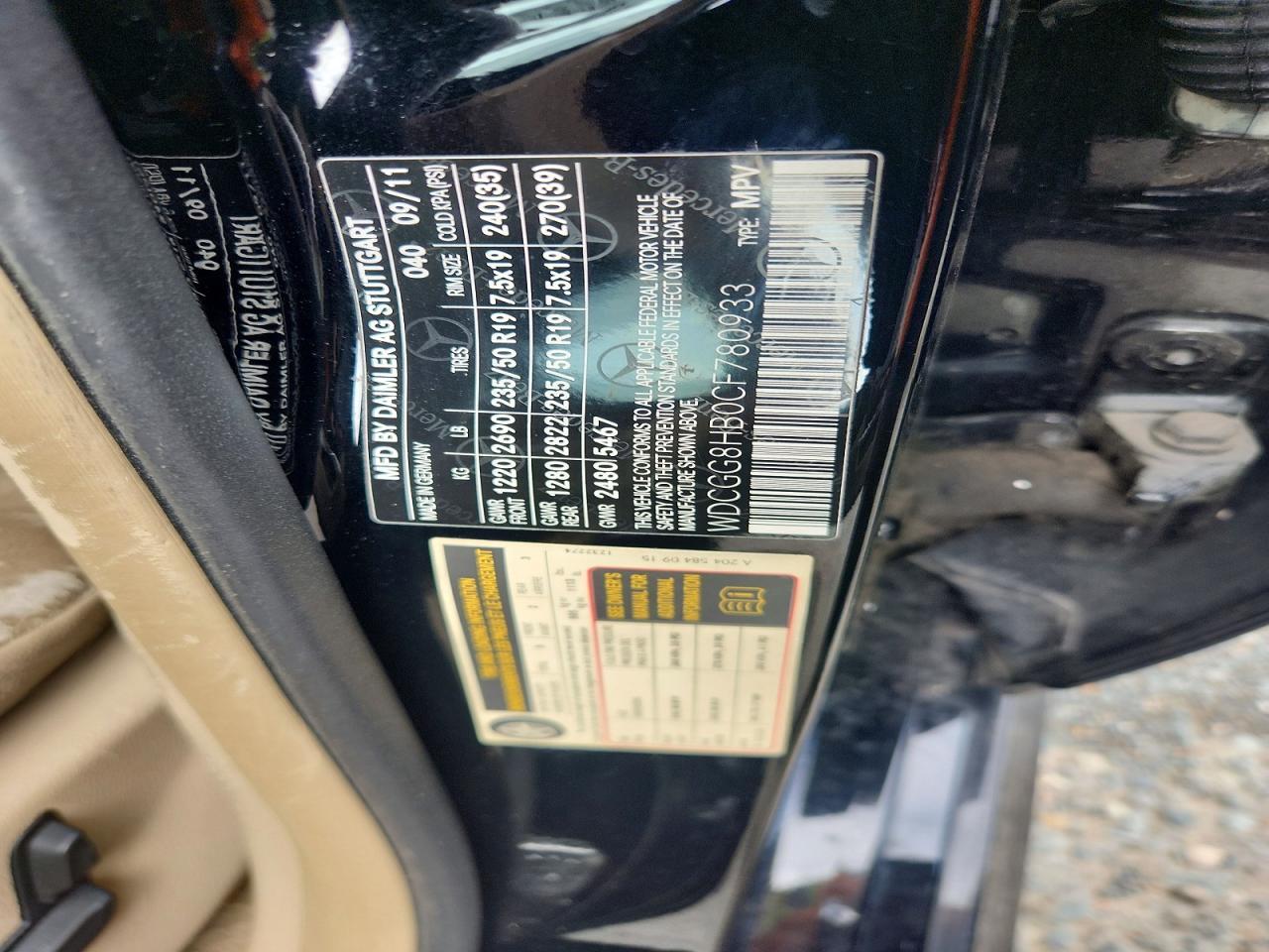 2012 MERCEDES-BENZ GLK 350 4MATIC — Фото 13 из 13