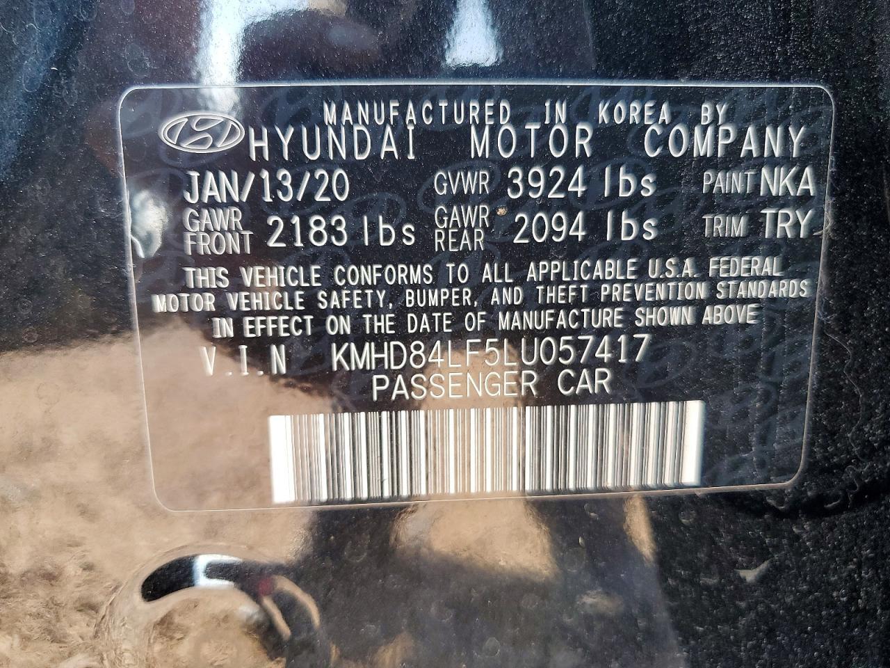 2020 HYUNDAI ELANTRA VALUE EDITION — Фото 13 из 13