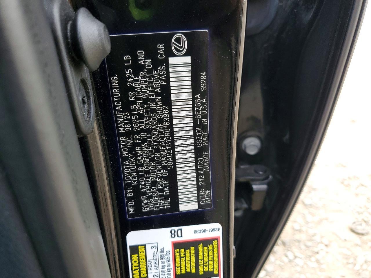 2024 LEXUS ES 350 BASE — Фото 12 из 12