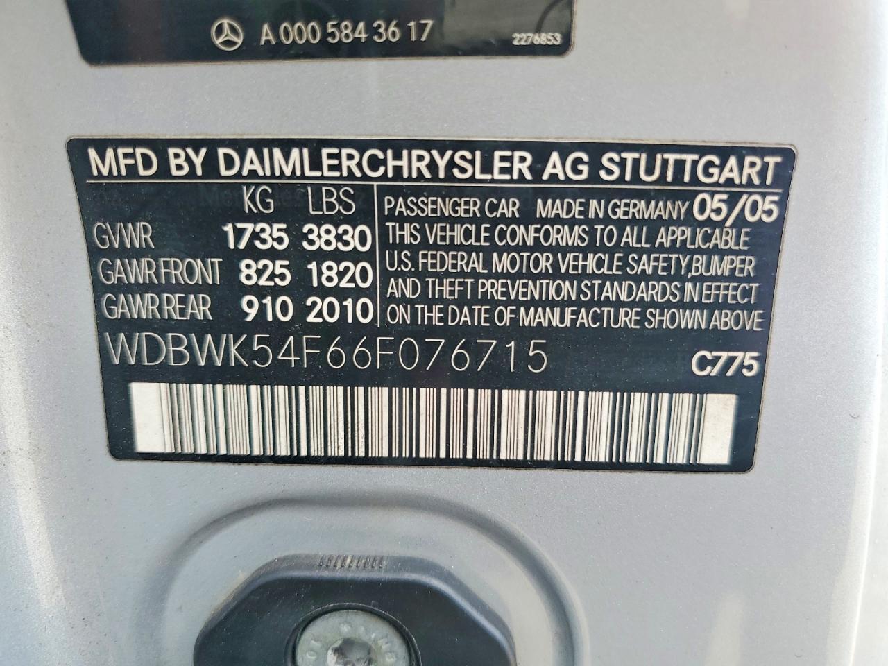 2006 MERCEDES-BENZ SLK 280 — Фото 12 из 12