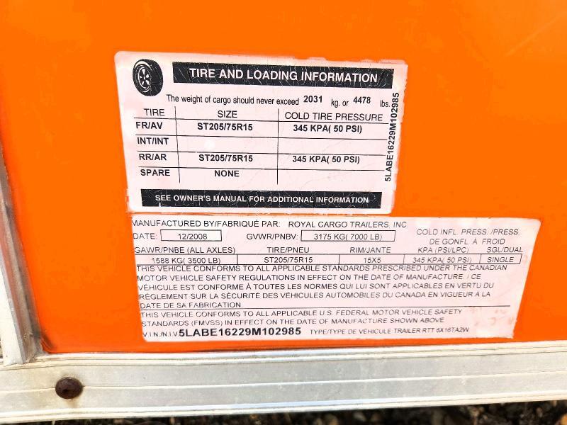 2009 ROYL CARGO 10 / CARGO TRAILER — Фото 10 из 10