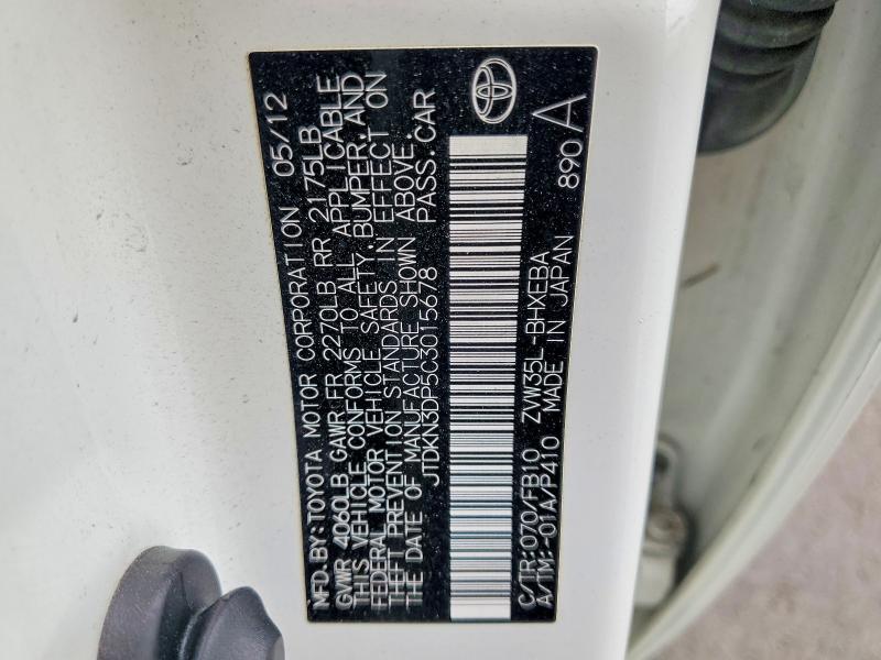 2012 TOYOTA PRIUS PLUG-IN HYBRID BASE — Фото 12 из 12