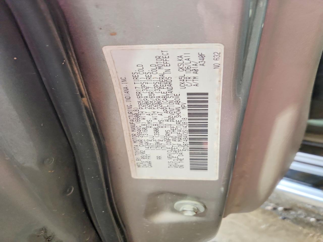 2003 TOYOTA SEQUOIA LIMITED — Фото 13 из 13
