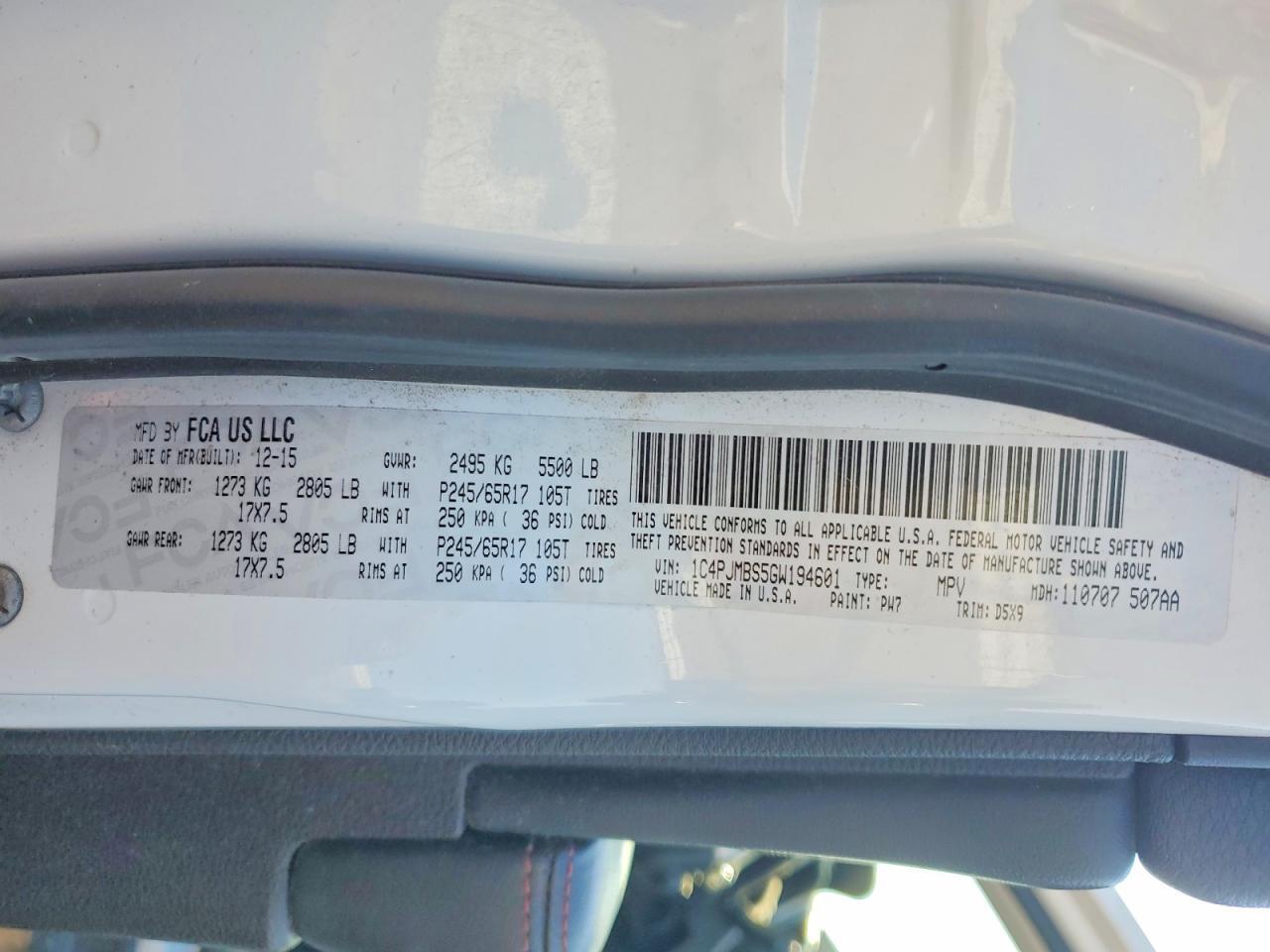 2016 JEEP CHEROKEE TRAILHAWK — Фото 13 из 13