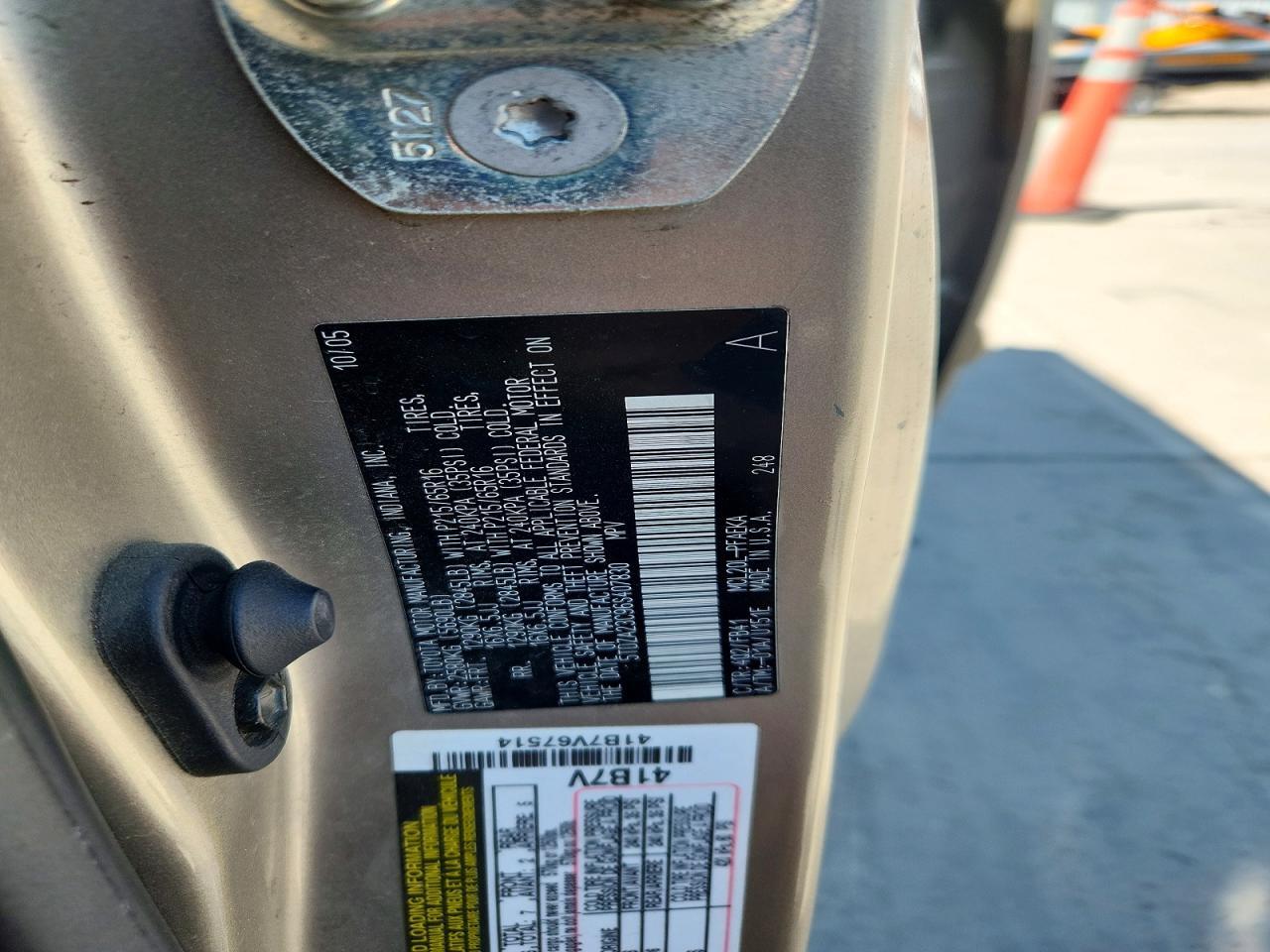 2006 TOYOTA SIENNA CE 7 PASSENGER — Фото 13 из 13