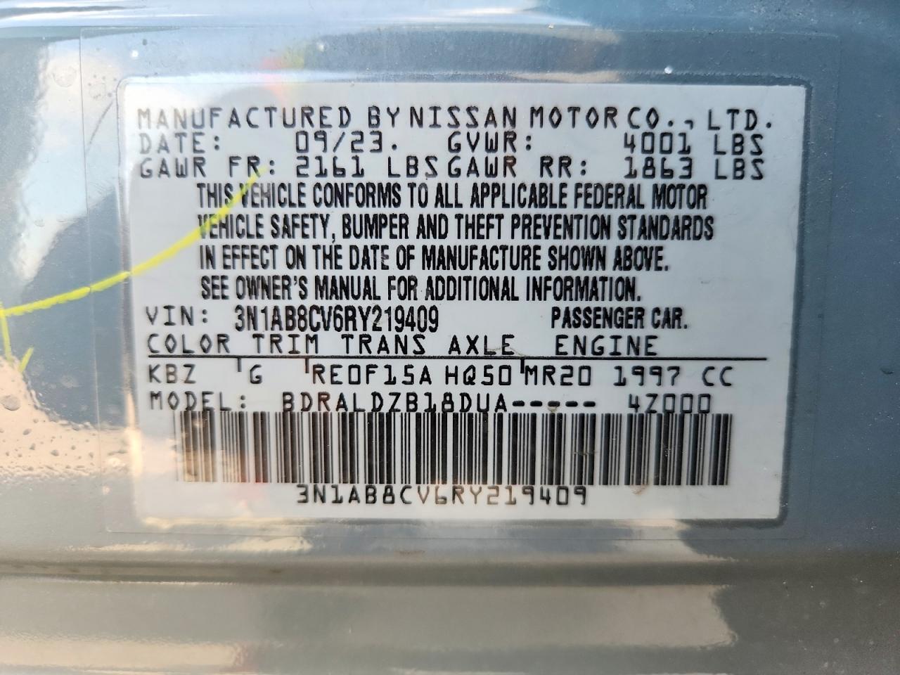 2024 NISSAN SENTRA SV — Фото 12 из 12