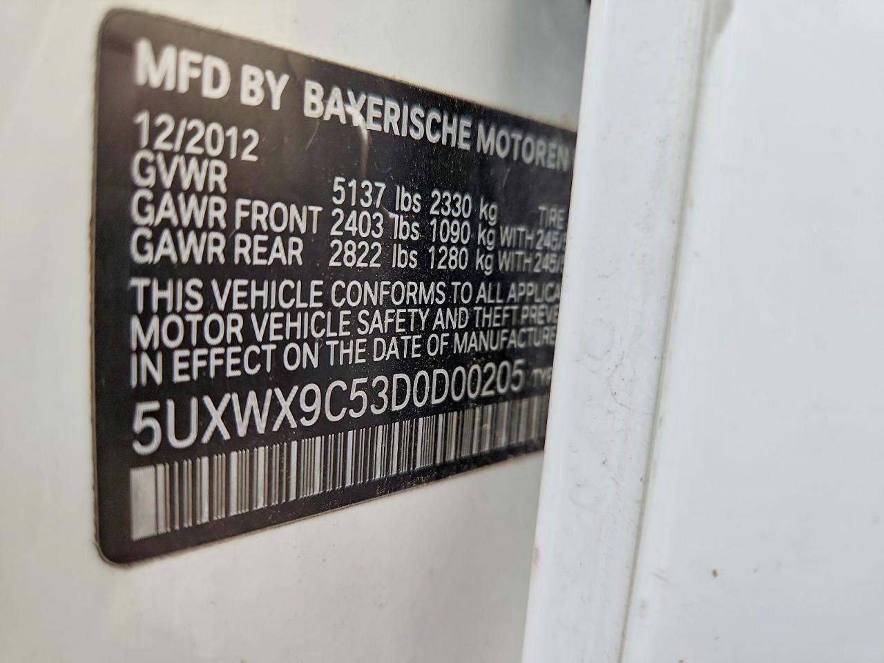 2013 BMW X3 XDRIVE28I — Фото 13 из 13