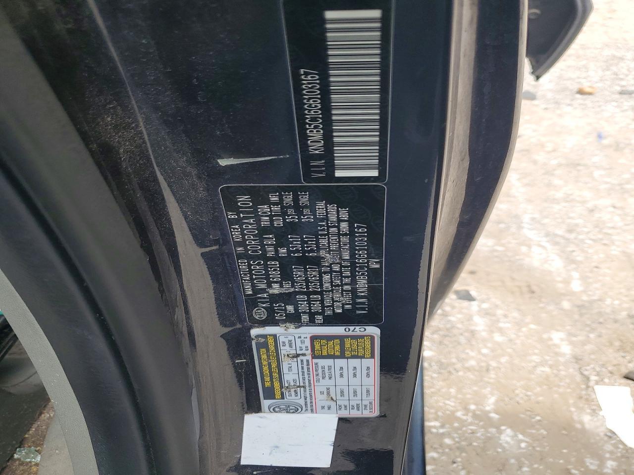 2016 KIA SEDONA LX — Фото 13 из 13