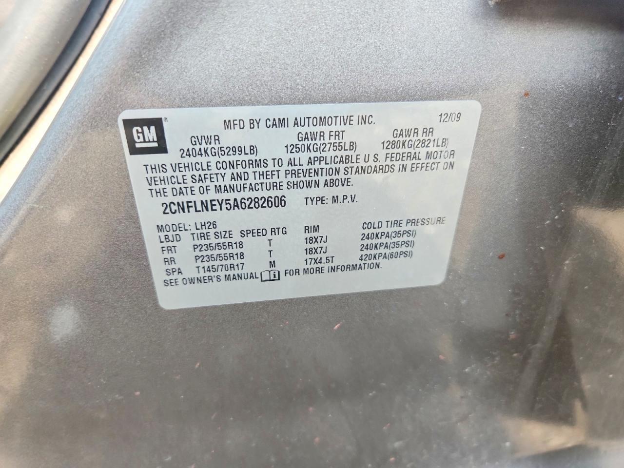 2010 CHEVROLET EQUINOX LT — Фото 13 из 13