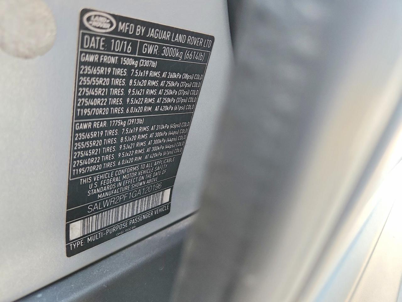 2016 LAND ROVER RANGE ROVER SPORT HSE — Фото 13 из 13