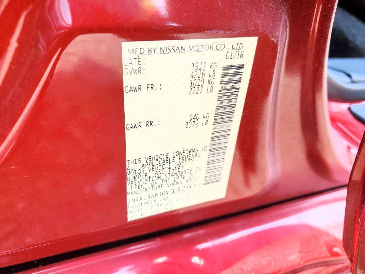 1N4AL3AP3GN332977 2016 NISSAN ALTIMA photo no. 12