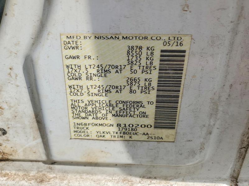 2016 NISSAN NV 1500 SV — Фото 13 из 13