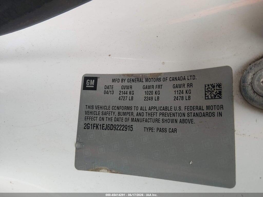 2G1FK1EJ6D9222915 2013 CHEVROLET CAMARO photo no. 9