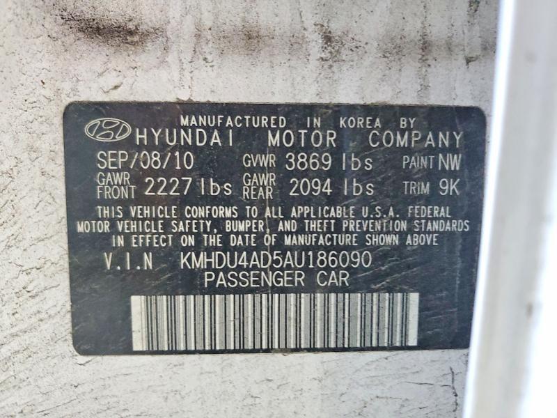 2010 HYUNDAI ELANTRA GLS — Фото 13 из 15