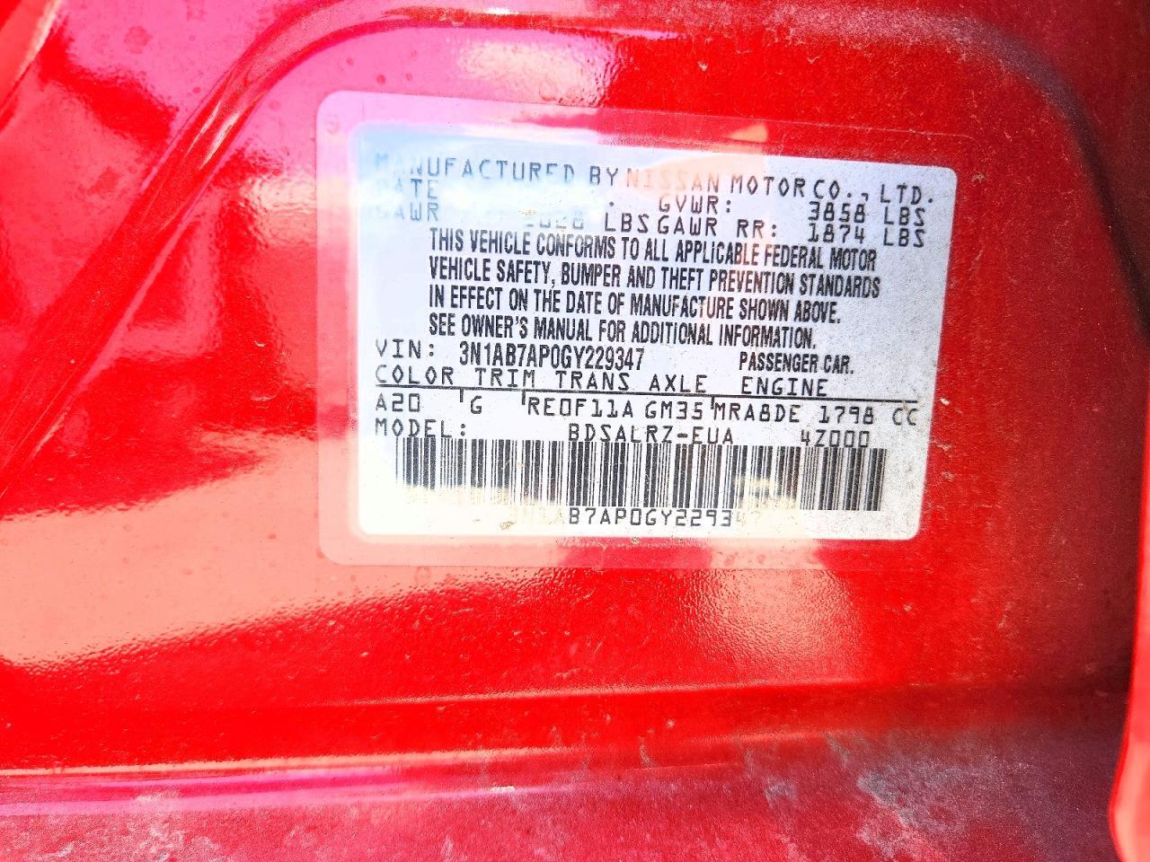 2016 NISSAN SENTRA SR — Фото 12 из 12