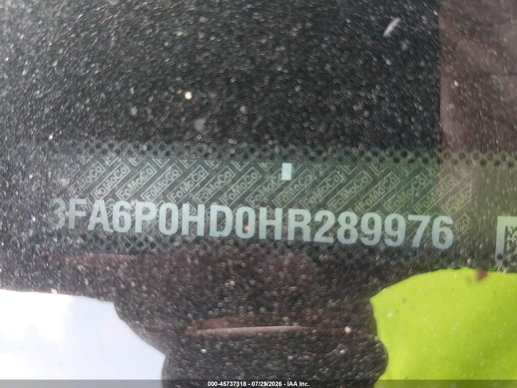 3FA6P0HD0HR289976 2017 FORD FUSION photo no. 9