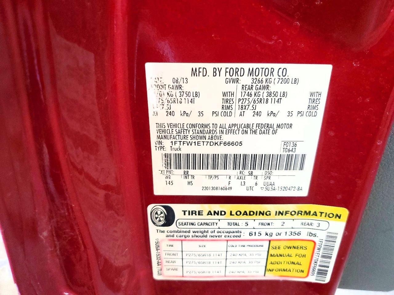 2013 FORD F150 SUPERCREW — Фото 12 из 12