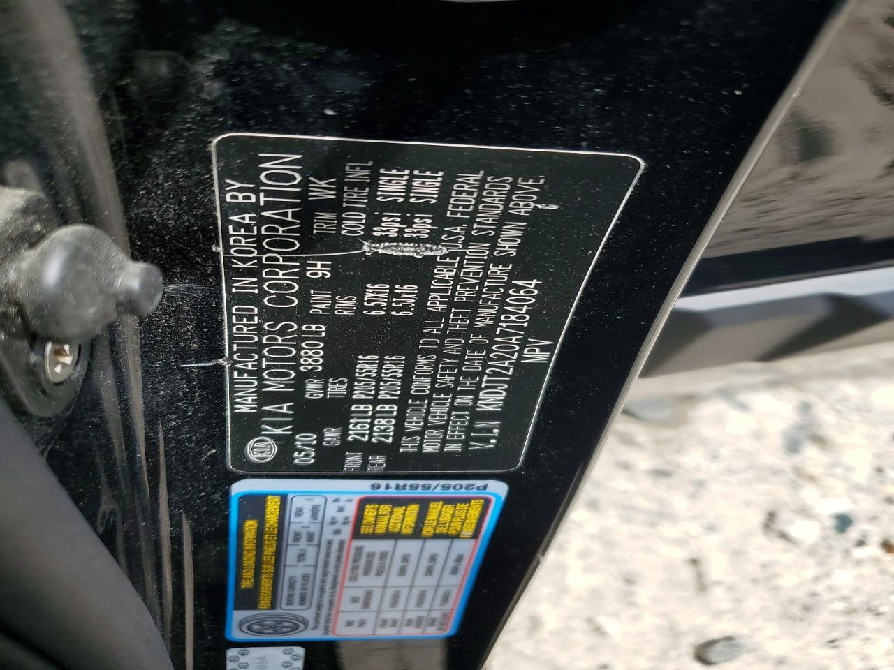 KNDJT2A20A7184064 2010 KIA SOUL photo no. 12