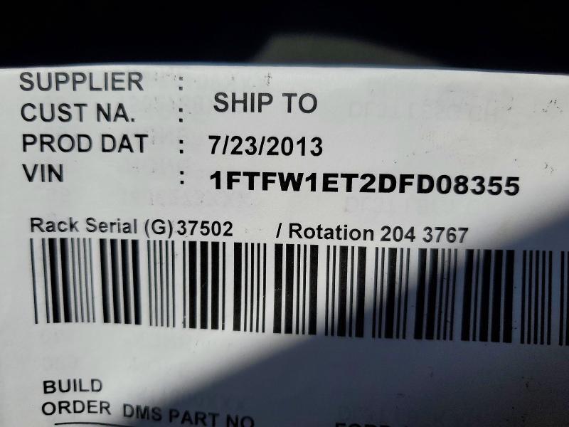 1FTFW1ET2DFD08355 2013 FORD F150 photo no. 12