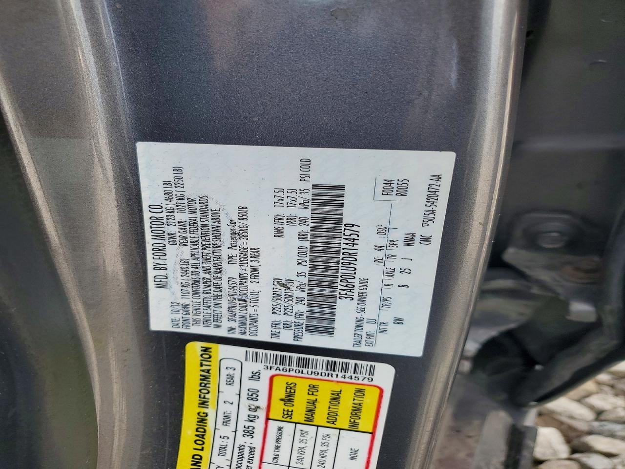 2013 FORD FUSION SE HYBRID — Фото 12 из 12