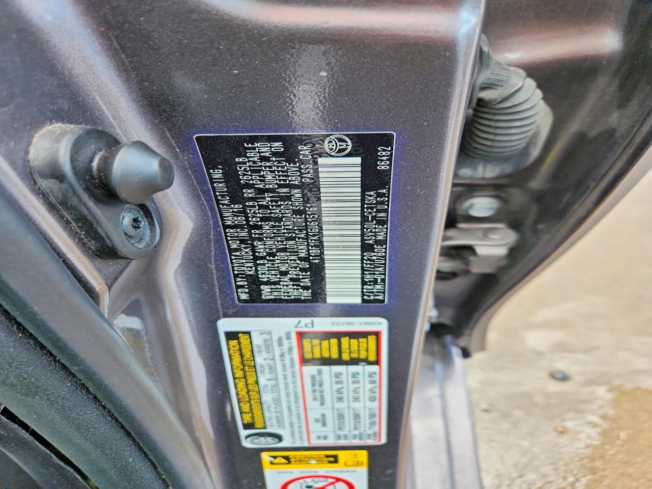 2016 TOYOTA CAMRY SE — Фото 13 из 13
