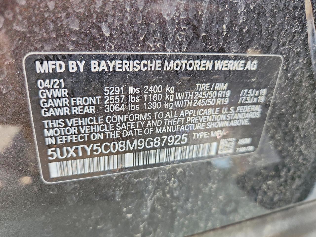 2021 BMW X3 XDRIVE30I — Фото 13 из 13