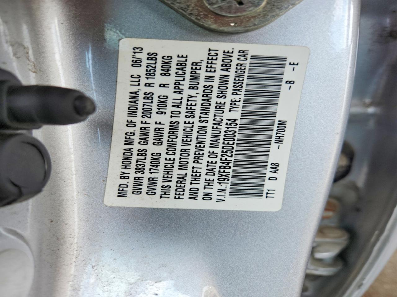 2013 HONDA CIVIC HYBRID — Фото 12 из 12