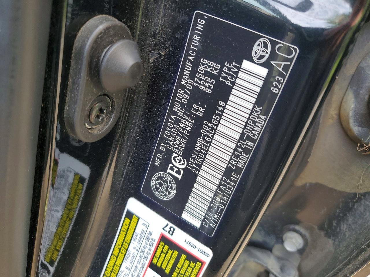2010 TOYOTA MATRIX BASE — Фото 12 из 12