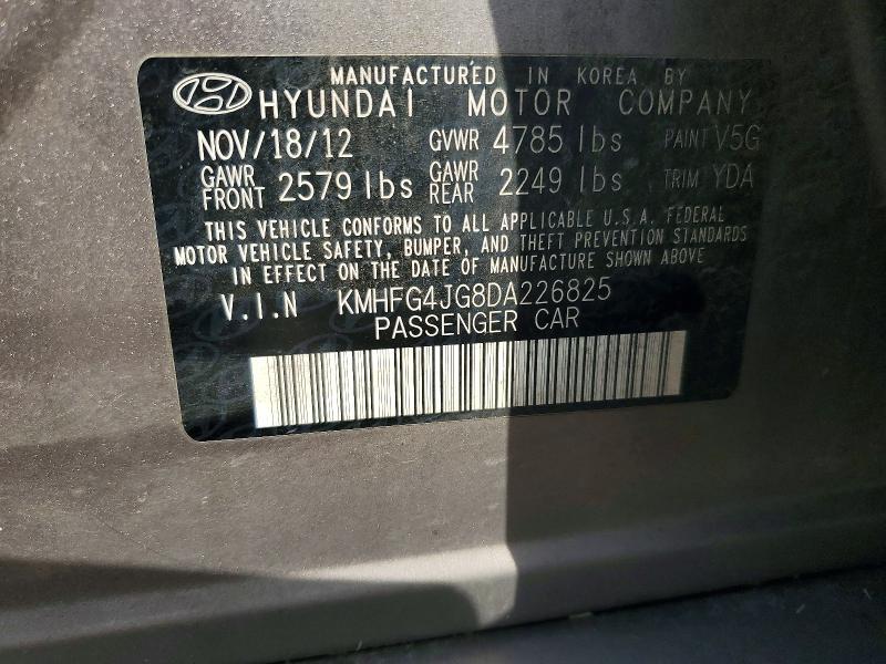 2013 HYUNDAI AZERA BASE — Фото 13 из 13