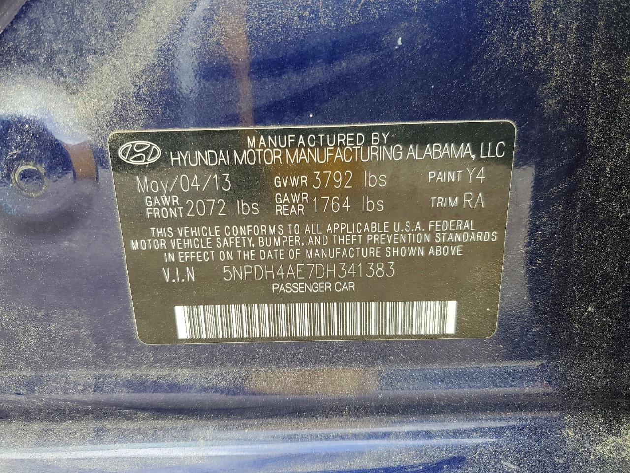 2013 HYUNDAI ELANTRA GLS — Фото 12 из 12