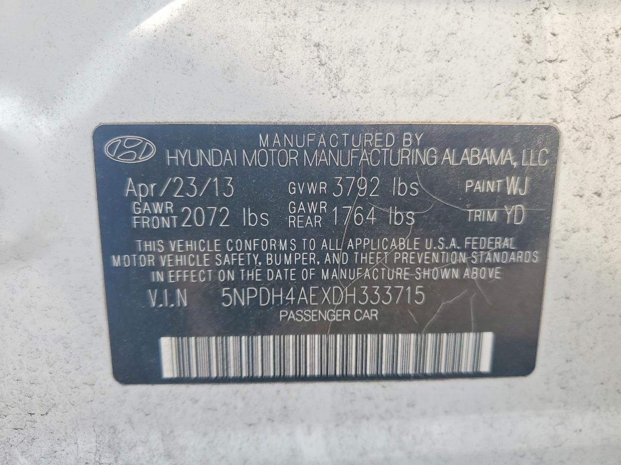 2013 HYUNDAI ELANTRA GLS — Фото 12 из 12
