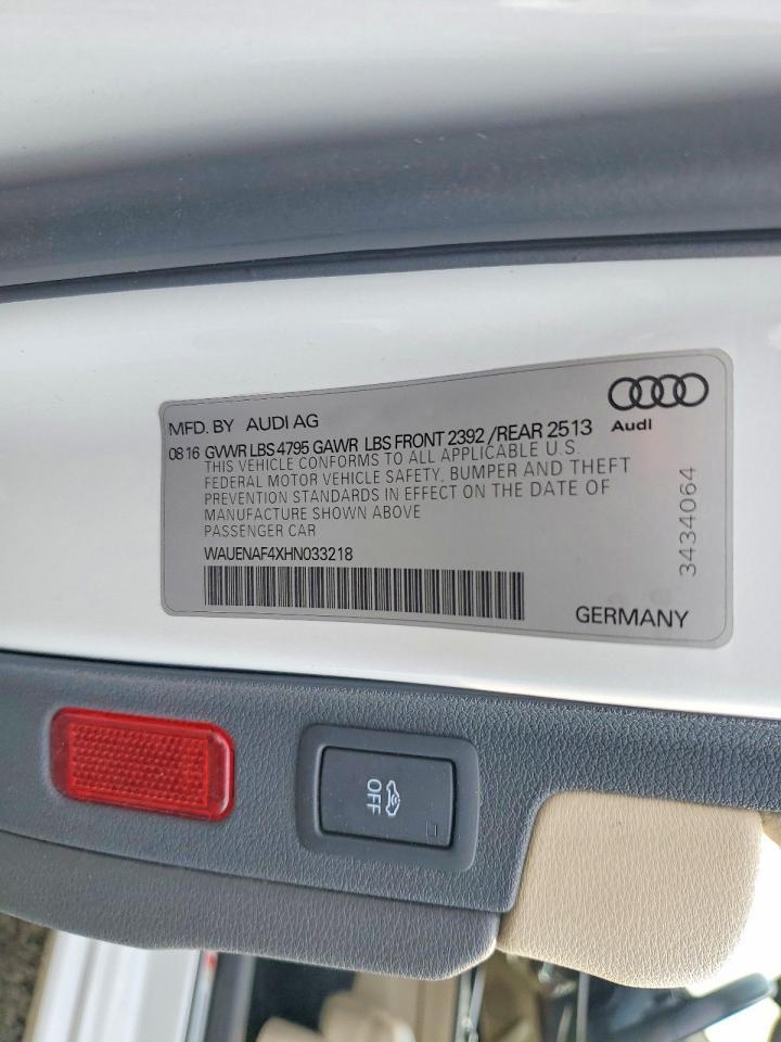 2017 AUDI A4 PREMIUM PLUS — Фото 12 из 12