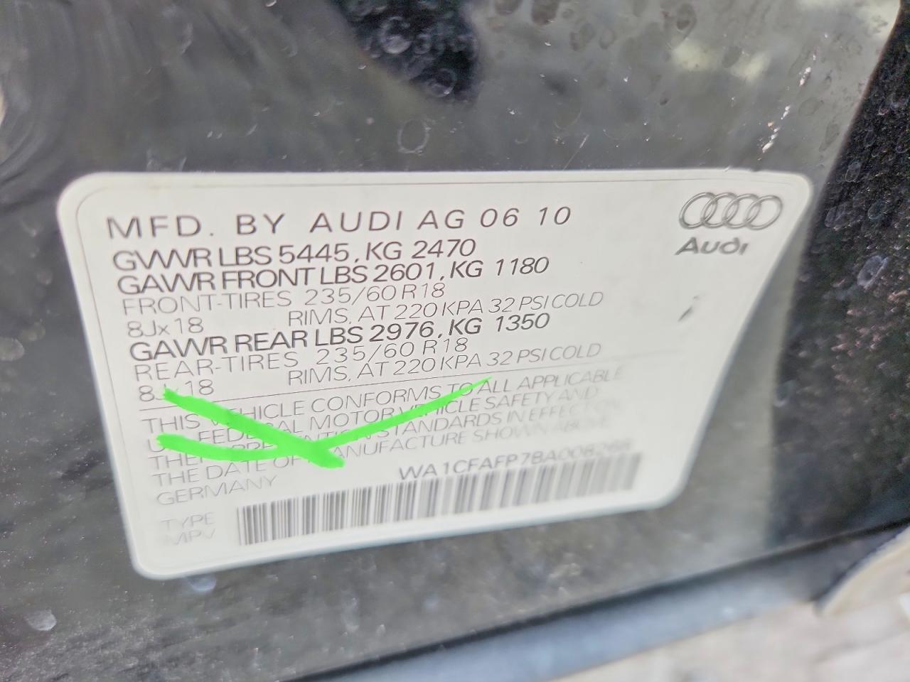 2011 AUDI Q5 PREMIUM — Фото 12 из 12