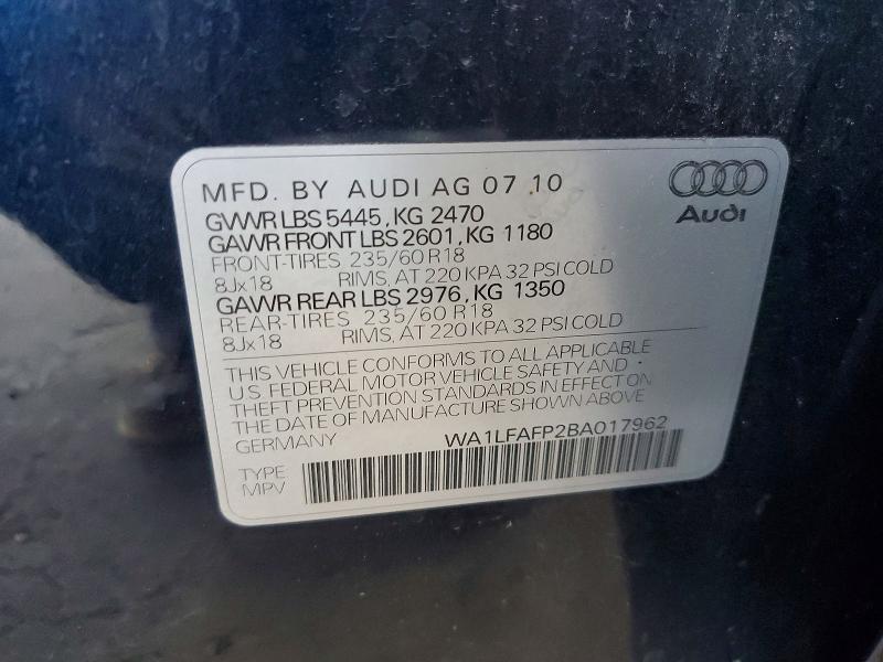 2011 AUDI Q5 PREMIUM PLUS — Фото 12 из 12