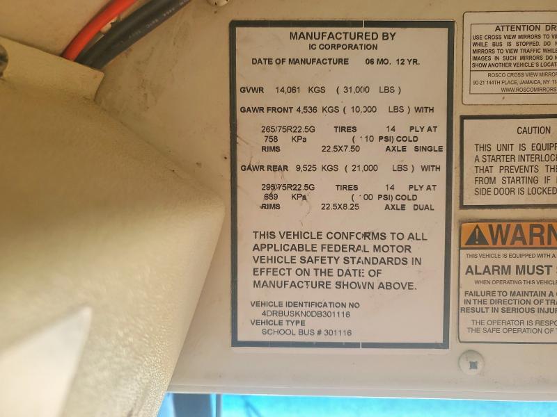 2013 IC CORPORATION CE SERIES SCHOOL - SCHOOL BUS — Фото 10 из 10