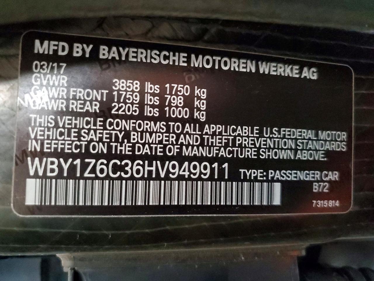 2017 BMW I3 BEV — Фото 12 из 12