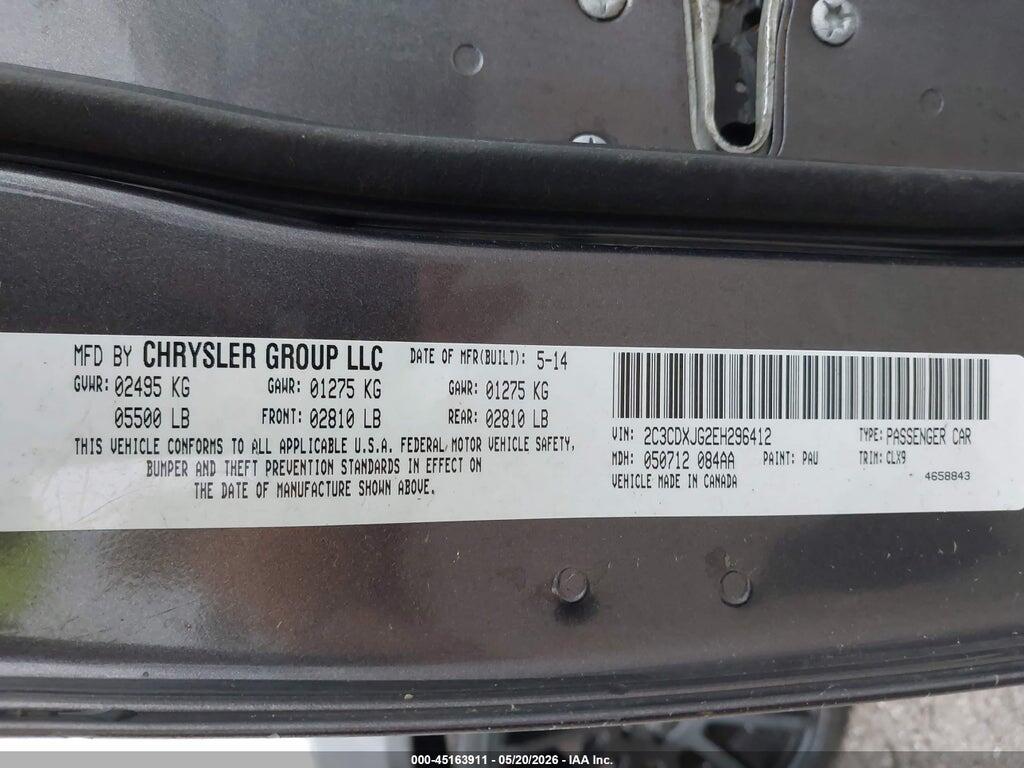 2C3CDXJG2EH296412 2014 DODGE CHARGER photo no. 9