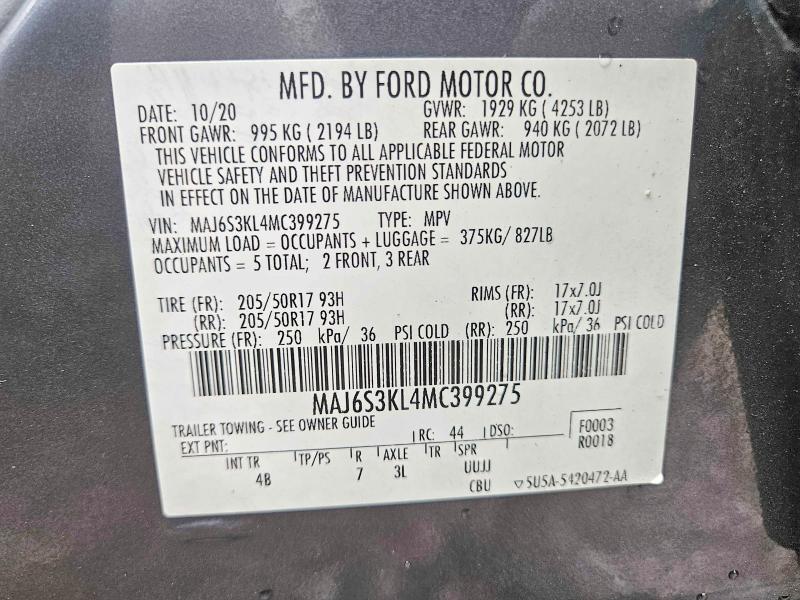 2021 FORD ECOSPORT TITANIUM — Фото 10 из 14
