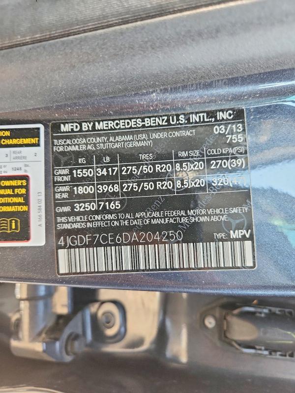 2013 MERCEDES-BENZ GL 450 4MATIC — Фото 14 из 14