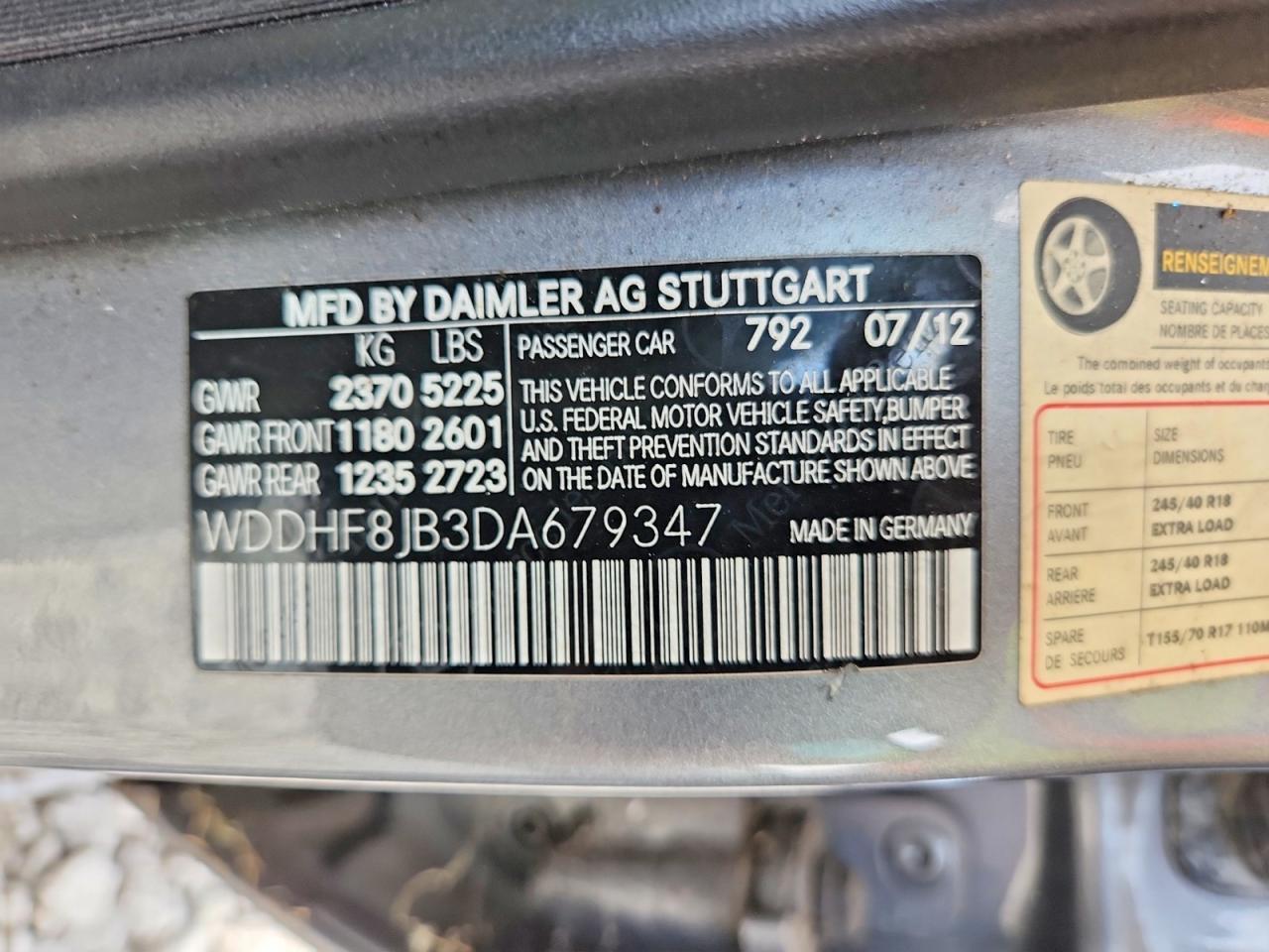 2013 MERCEDES-BENZ E 350 4MATIC — Фото 12 из 12
